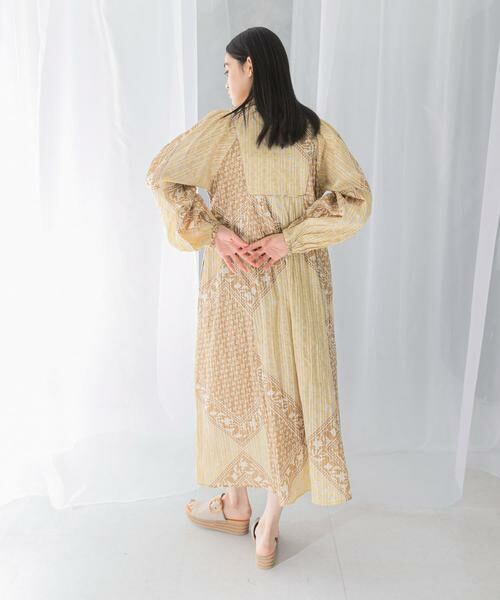 URBAN RESEARCH ROSSO / アーバンリサーチ ロッソ ワンピース | sara mallika　COTTON LUREX SCARF PRINT DRESS | 詳細3