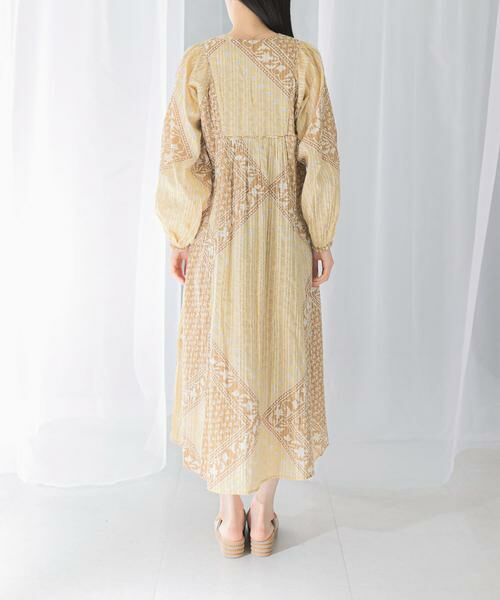 URBAN RESEARCH ROSSO / アーバンリサーチ ロッソ ワンピース | sara mallika　COTTON LUREX SCARF PRINT DRESS | 詳細6