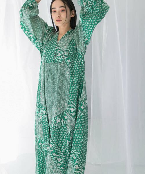 URBAN RESEARCH ROSSO / アーバンリサーチ ロッソ ワンピース | sara mallika　COTTON LUREX SCARF PRINT DRESS | 詳細14