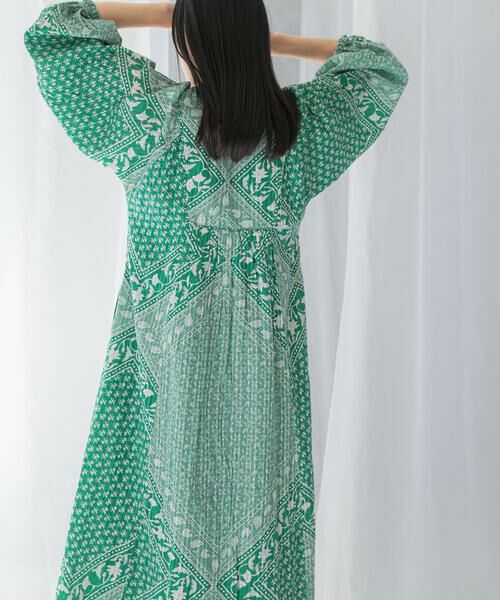 URBAN RESEARCH ROSSO / アーバンリサーチ ロッソ ワンピース | sara mallika　COTTON LUREX SCARF PRINT DRESS | 詳細15