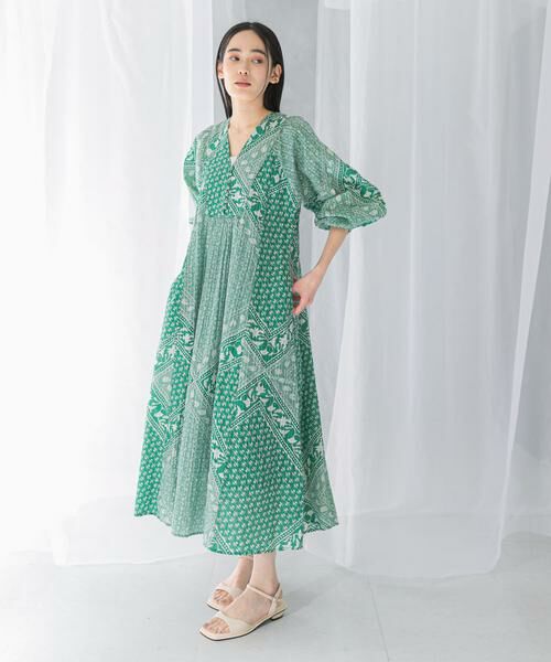 URBAN RESEARCH ROSSO / アーバンリサーチ ロッソ ワンピース | sara mallika　COTTON LUREX SCARF PRINT DRESS | 詳細16