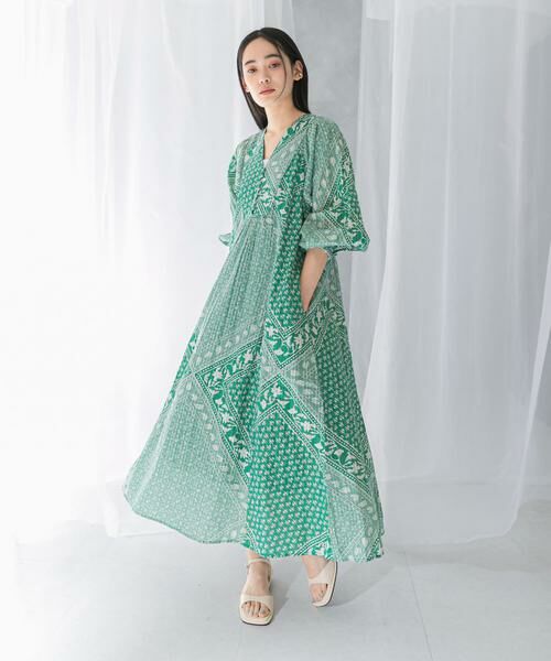 URBAN RESEARCH ROSSO / アーバンリサーチ ロッソ ワンピース | sara mallika　COTTON LUREX SCARF PRINT DRESS | 詳細17