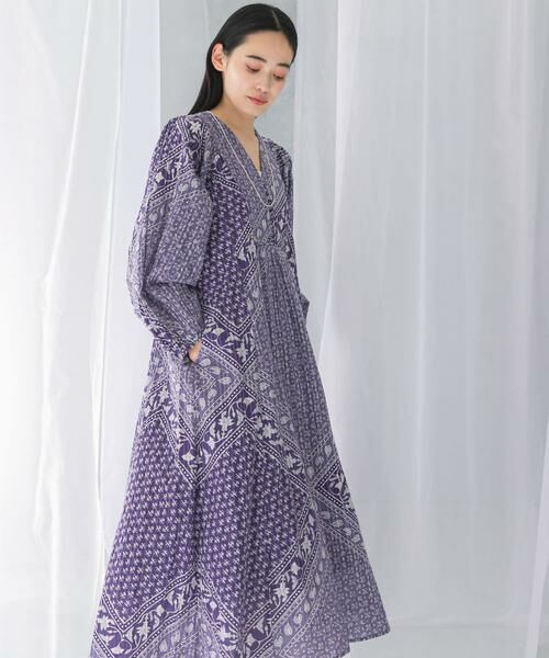 URBAN RESEARCH ROSSO / アーバンリサーチ ロッソ ワンピース | sara mallika　COTTON LUREX SCARF PRINT DRESS | 詳細20