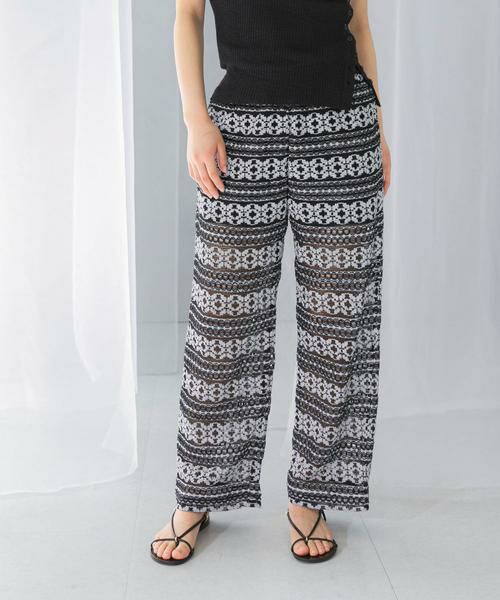 URBAN RESEARCH ROSSO / アーバンリサーチ ロッソ その他パンツ | sara mallika　COTTON BORDER LACE PANTS | 詳細6