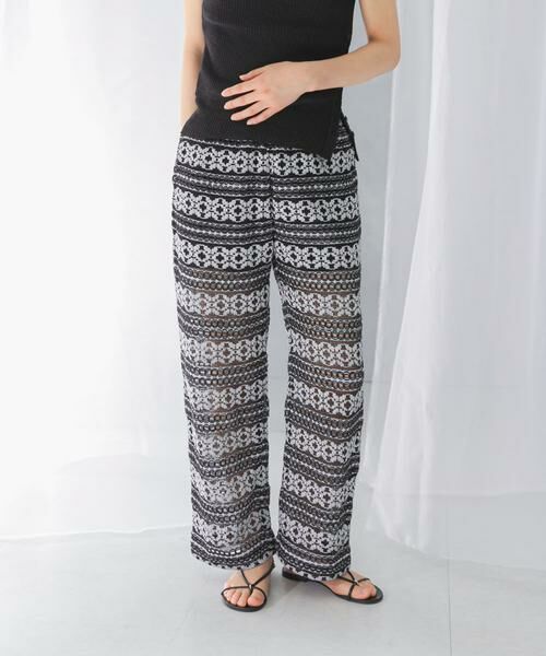 URBAN RESEARCH ROSSO / アーバンリサーチ ロッソ その他パンツ | sara mallika　COTTON BORDER LACE PANTS | 詳細7