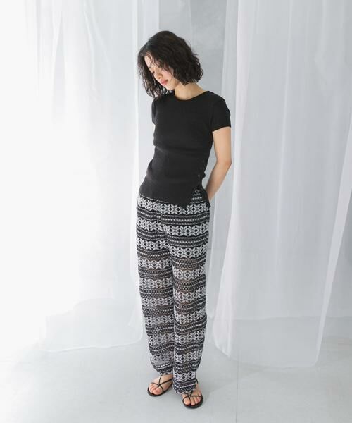 URBAN RESEARCH ROSSO / アーバンリサーチ ロッソ その他パンツ | sara mallika　COTTON BORDER LACE PANTS | 詳細9