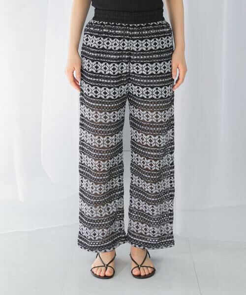 URBAN RESEARCH ROSSO / アーバンリサーチ ロッソ その他パンツ | sara mallika　COTTON BORDER LACE PANTS | 詳細13