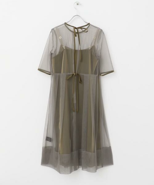 URBAN RESEARCH ROSSO / アーバンリサーチ ロッソ ドレス | kaene　シャンブレーキャミドッキングドレス(sh) | 詳細14