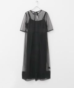 お呼ばれドレス　アーバンリサーチロッソ セール】 Chaco×ROSSO ドットフロッキードレス （ドレス