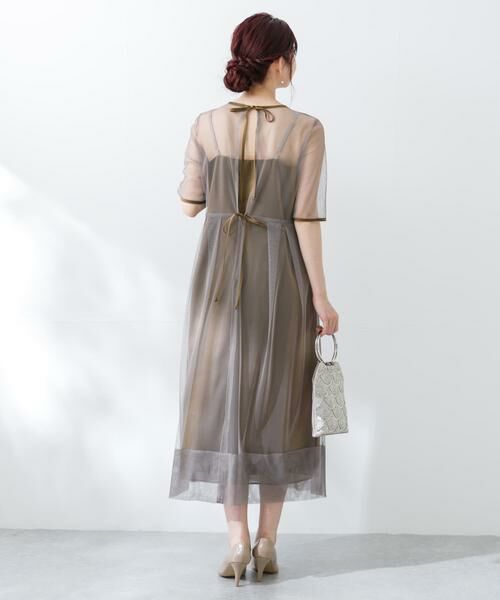 URBAN RESEARCH ROSSO / アーバンリサーチ ロッソ ドレス | kaene　シャンブレーキャミドッキングドレス(lo) | 詳細2