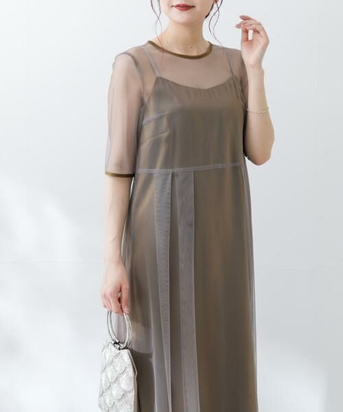 URBAN RESEARCH ROSSO / アーバンリサーチ ロッソ ドレス | kaene　シャンブレーキャミドッキングドレス(lo) | 詳細3