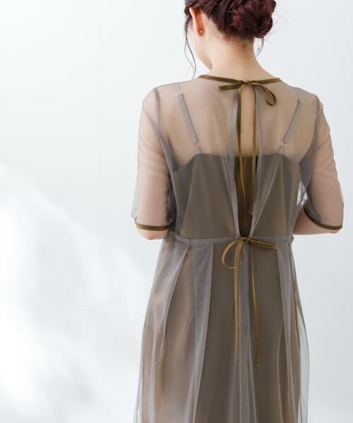 URBAN RESEARCH ROSSO / アーバンリサーチ ロッソ ドレス | kaene　シャンブレーキャミドッキングドレス(lo) | 詳細5