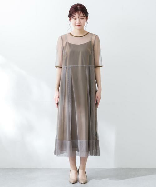 URBAN RESEARCH ROSSO / アーバンリサーチ ロッソ ドレス | kaene　シャンブレーキャミドッキングドレス(lo) | 詳細7