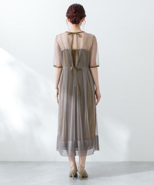 URBAN RESEARCH ROSSO / アーバンリサーチ ロッソ ドレス | kaene　シャンブレーキャミドッキングドレス(lo) | 詳細9