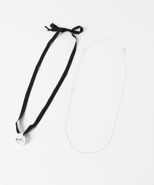 URBAN RESEARCH ROSSO / アーバンリサーチ ロッソ ネックレス・ペンダント・チョーカー | in mood　BIG DROP/2P necklace（シルバー系その他）