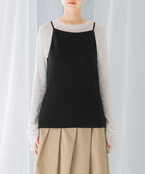 URBAN RESEARCH ROSSO / アーバンリサーチ ロッソ ニット・セーター | le　CROCHET BACKPOINT TOP | 詳細11