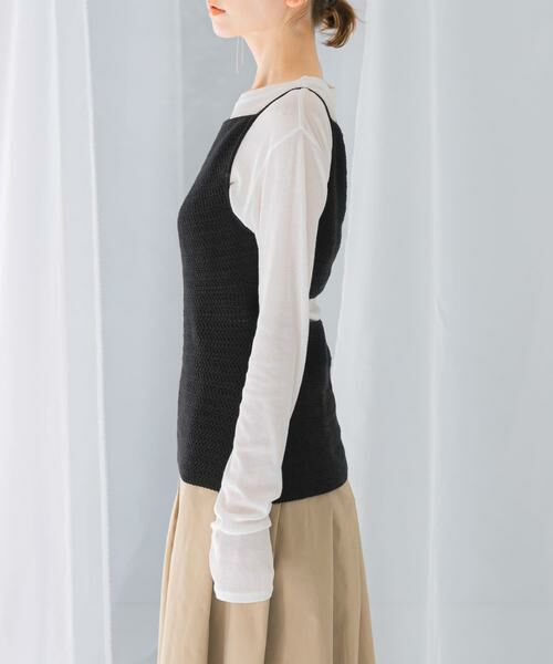 URBAN RESEARCH ROSSO / アーバンリサーチ ロッソ ニット・セーター | le　CROCHET BACKPOINT TOP | 詳細12