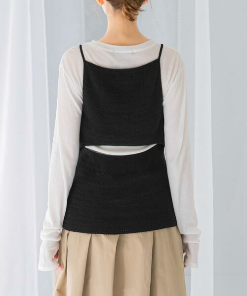 URBAN RESEARCH ROSSO / アーバンリサーチ ロッソ ニット・セーター | le　CROCHET BACKPOINT TOP | 詳細13