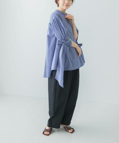 URBAN RESEARCH ROSSO / アーバンリサーチ ロッソ シャツ・ブラウス | Mewl　ストライプBIGリボンシャツ | 詳細7