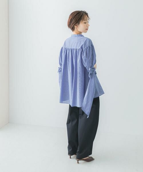 URBAN RESEARCH ROSSO / アーバンリサーチ ロッソ シャツ・ブラウス | Mewl　ストライプBIGリボンシャツ | 詳細9