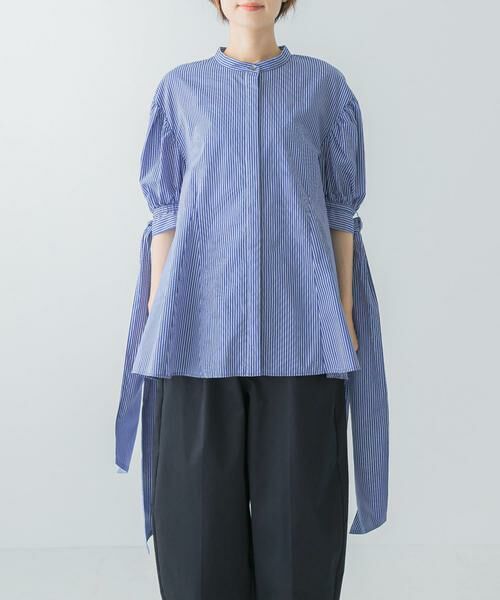 URBAN RESEARCH ROSSO / アーバンリサーチ ロッソ シャツ・ブラウス | Mewl　ストライプBIGリボンシャツ | 詳細10