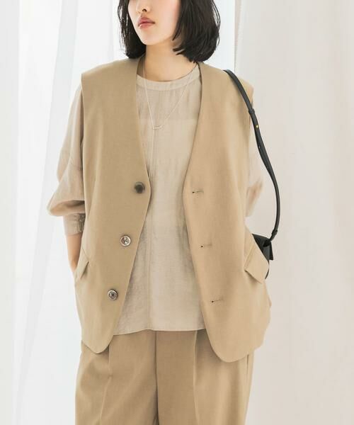 URBAN RESEARCH ROSSO/アーバンリサーチ ロッソ PROTAGONISTA Vest ベージュ FREE URBAN RESEARCH ROSSO/アーバンリサーチ ロッソ PROTAGONISTA Vest ベージュ FREE