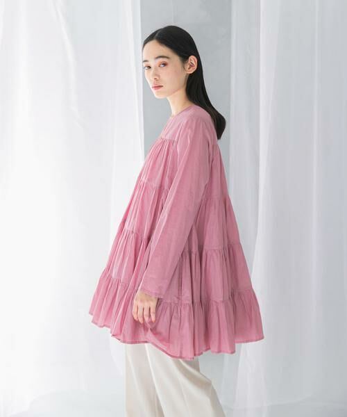 URBAN RESEARCH ROSSO/アーバンリサーチ ロッソ normment COTTON VOIL TIERED TUNIC ピンク one URBAN RESEARCH ROSSO/アーバンリサーチ ロッソ normment COTTON VOIL TIERED TUNIC ピンク one
