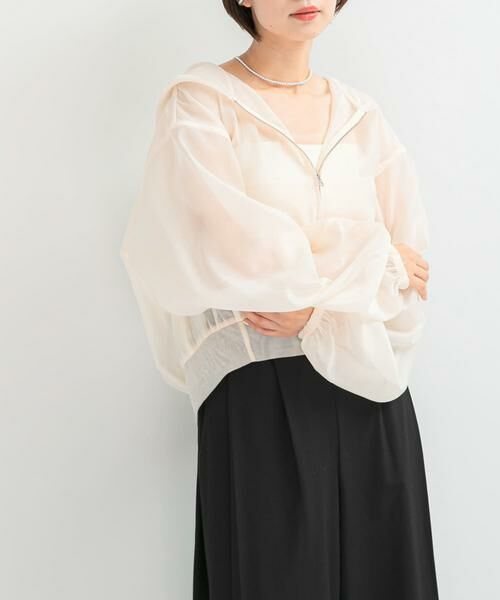 URBAN RESEARCH ROSSO / アーバンリサーチ ロッソ ブルゾン | ELENDEEK　HOODIE SHEER BLOUSON | 詳細1