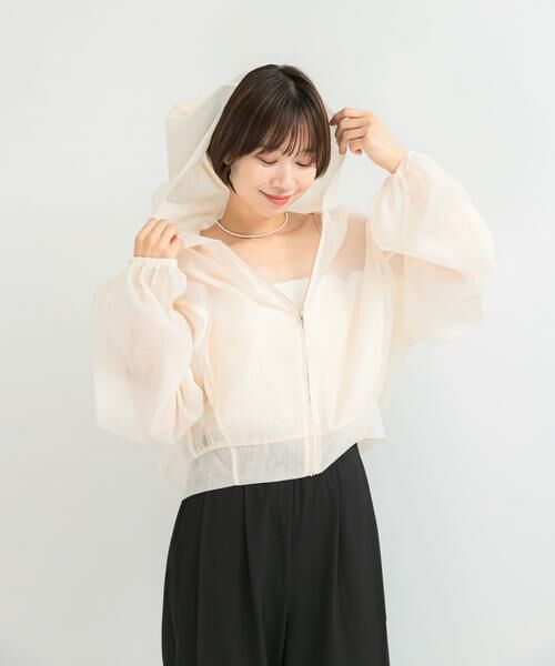 URBAN RESEARCH ROSSO / アーバンリサーチ ロッソ ブルゾン | ELENDEEK　HOODIE SHEER BLOUSON | 詳細2