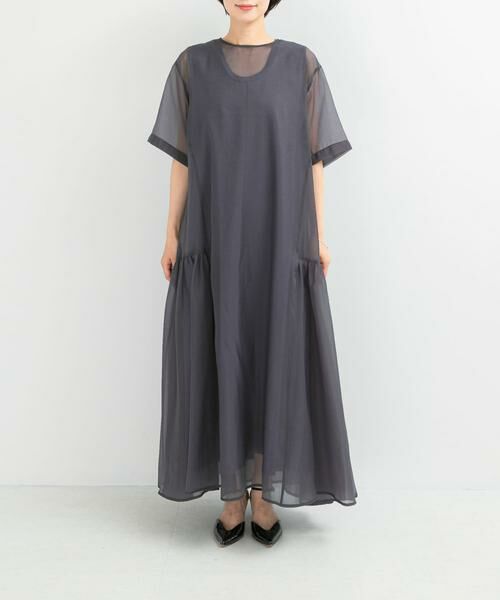 URBAN RESEARCH ROSSO / アーバンリサーチ ロッソ ワンピース | ELENDEEK　SHEER LAYERED CUT ONE-PIECE | 詳細2