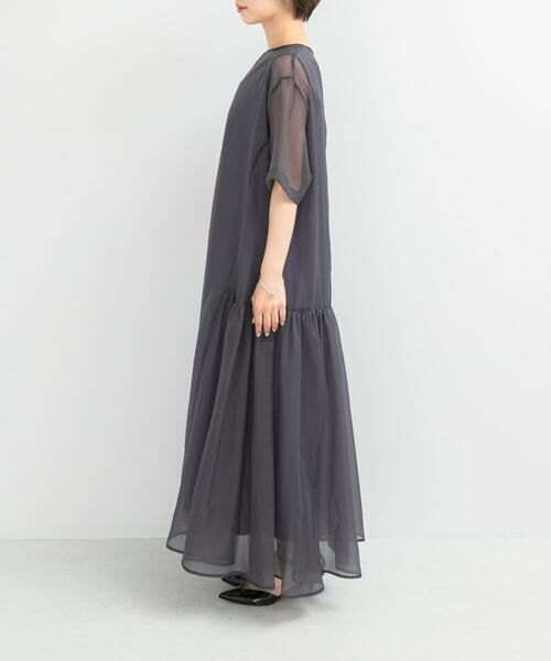 URBAN RESEARCH ROSSO / アーバンリサーチ ロッソ ワンピース | ELENDEEK　SHEER LAYERED CUT ONE-PIECE | 詳細3