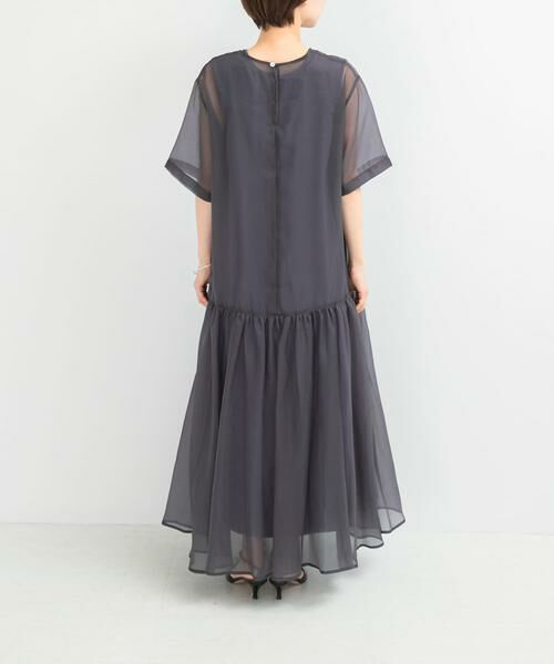 URBAN RESEARCH ROSSO / アーバンリサーチ ロッソ ワンピース | ELENDEEK　SHEER LAYERED CUT ONE-PIECE | 詳細4