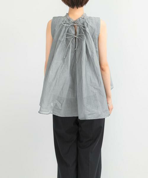 URBAN RESEARCH ROSSO / アーバンリサーチ ロッソ シャツ・ブラウス | MARILYN MOON　sheer cotton gather blouse | 詳細12