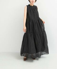 URBAN RESEARCH ROSSO / アーバンリサーチ ロッソ ワンピース | MARILYN MOON　sheer cotton gather dress