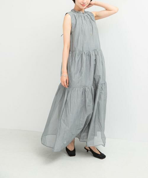 URBAN RESEARCH ROSSO / アーバンリサーチ ロッソ ワンピース | MARILYN MOON　sheer cotton gather dress | 詳細10