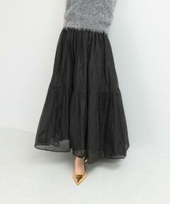 URBAN RESEARCH ROSSO / アーバンリサーチ ロッソ スカート | MARILYN MOON　sheer cotton gather skirt