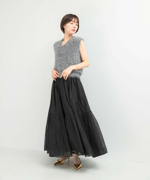 URBAN RESEARCH ROSSO / アーバンリサーチ ロッソ スカート | MARILYN MOON　sheer cotton gather skirt | 詳細2