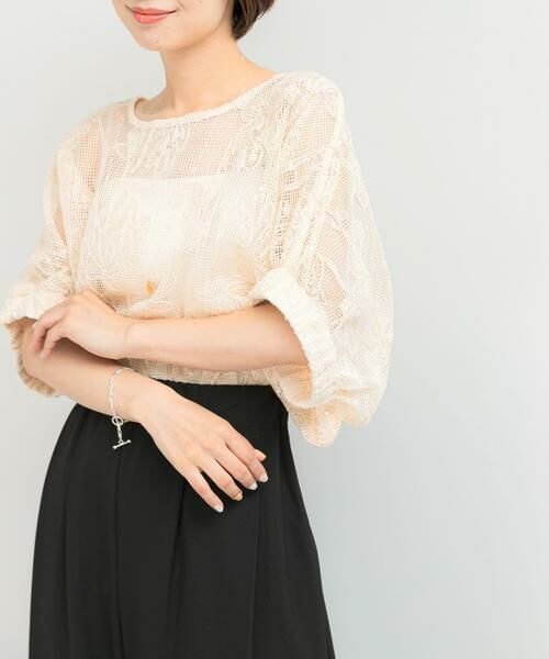 URBAN RESEARCH ROSSO/アーバンリサーチ ロッソ TORRAZZO DONNA Botanical pattern spangle blouse アイボリー FREE URBAN RESEARCH ROSSO/アーバンリサーチ ロッソ TORRAZZO DONNA Botanical pattern spangle blouse アイボリー FREE