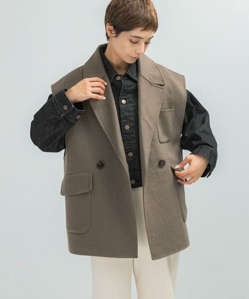 URBAN RESEARCH ROSSO / アーバンリサーチ ロッソ その他アウター | 『一部別注カラー』YENN　DOUBLE FACE VEST JACKET | 詳細1