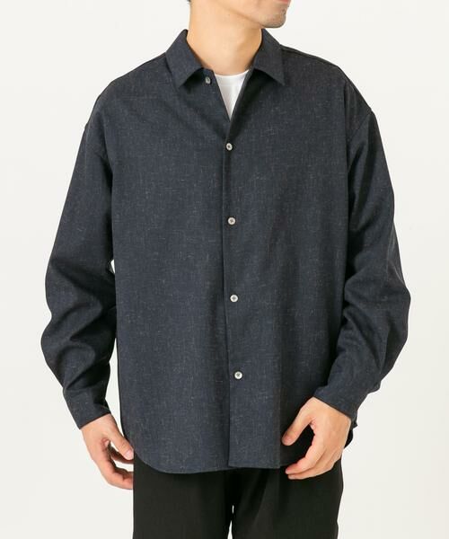 URBAN RESEARCH ROSSO / アーバンリサーチ ロッソ シャツ・ブラウス | ネップデザインサイドポケットシャツ | 詳細1