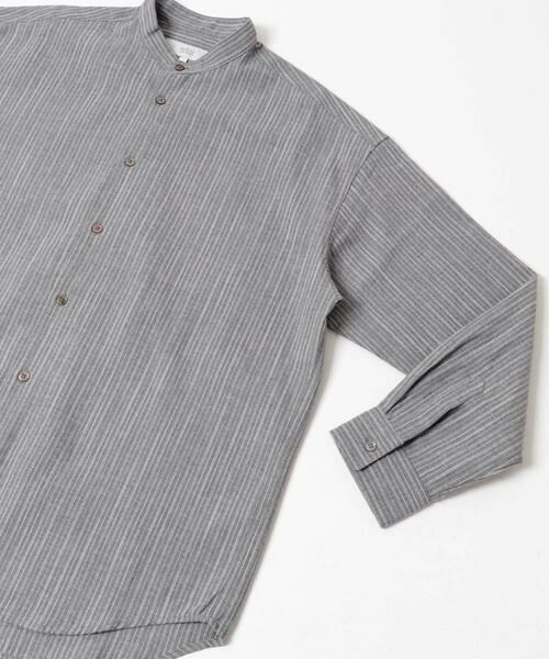 URBAN RESEARCH ROSSO / アーバンリサーチ ロッソ シャツ・ブラウス | ストライプバンドカラーリラックスシャツ | 詳細7