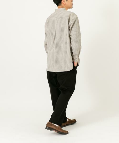 URBAN RESEARCH ROSSO / アーバンリサーチ ロッソ シャツ・ブラウス | ストライプバンドカラーリラックスシャツ | 詳細17