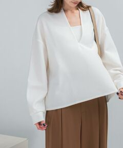 URBAN RESEARCH ROSSO / アーバンリサーチ ロッソ Tシャツ | Vネックジョーゼットプルオーバー