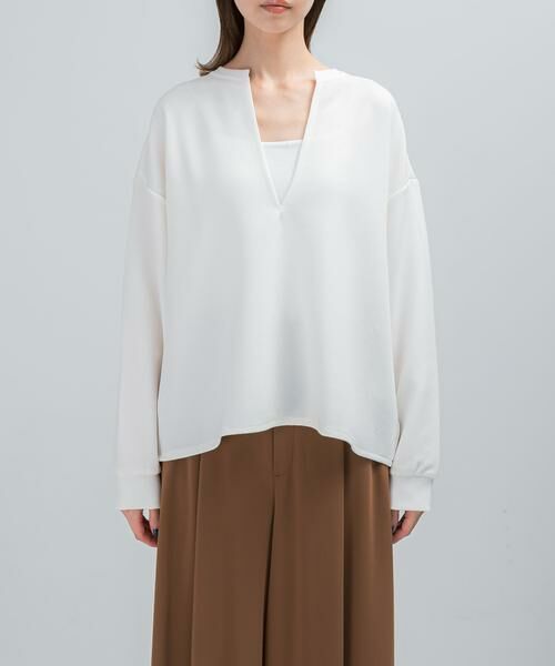 URBAN RESEARCH ROSSO / アーバンリサーチ ロッソ Tシャツ | Vネックジョーゼットプルオーバー | 詳細2