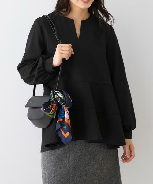 URBAN RESEARCH ROSSO/アーバンリサーチ ロッソ F by ROSSO ペプラムカットプルオーバー ブラック FREE