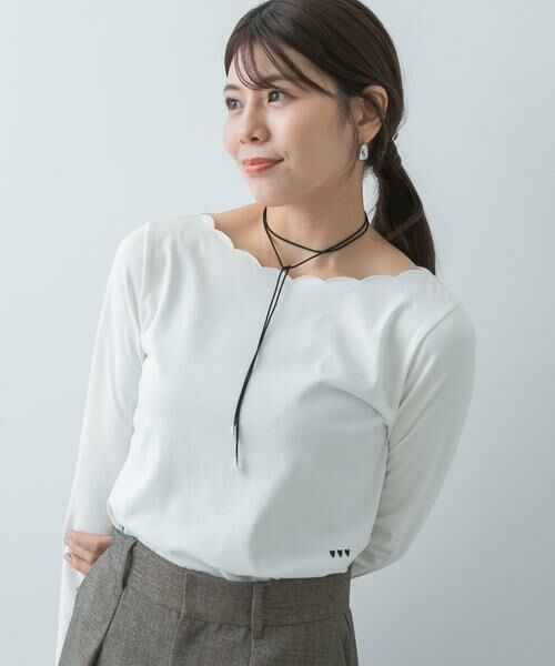 URBAN RESEARCH ROSSO / アーバンリサーチ ロッソ Tシャツ | F by ROSSO　スカラッププルオーバー | 詳細3