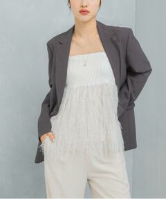 URBAN RESEARCH ROSSO / アーバンリサーチ ロッソ ニット・セーター | フェザーフリンジニットビスチェ