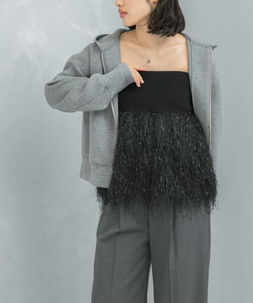 URBAN RESEARCH ROSSO / アーバンリサーチ ロッソ ニット・セーター | フェザーフリンジニットビスチェ | 詳細9
