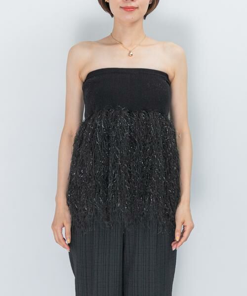 URBAN RESEARCH ROSSO / アーバンリサーチ ロッソ ニット・セーター | フェザーフリンジニットビスチェ | 詳細10