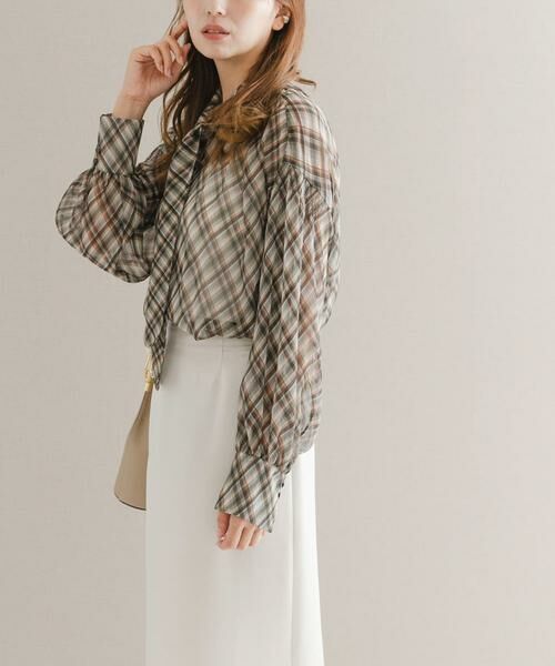 URBAN RESEARCH ROSSO / アーバンリサーチ ロッソ シャツ・ブラウス | チェックボウタイボリュームブラウス | 詳細3